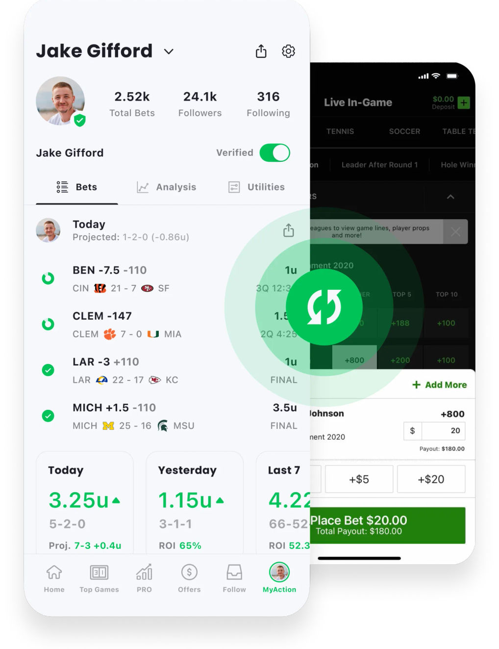 Get BetSync with the Action App Sports Betting App The Action Network