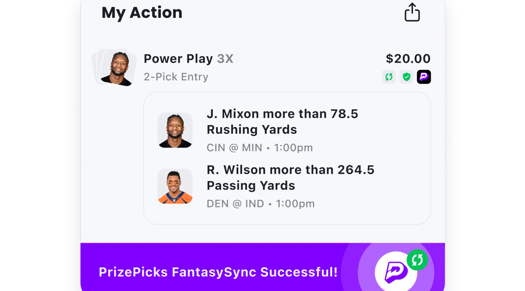 Get PrizePicks FantasySync with the Action App Sports Betting App