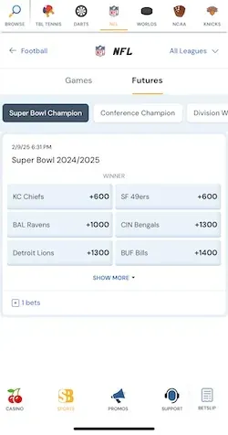 BetRivers Futures