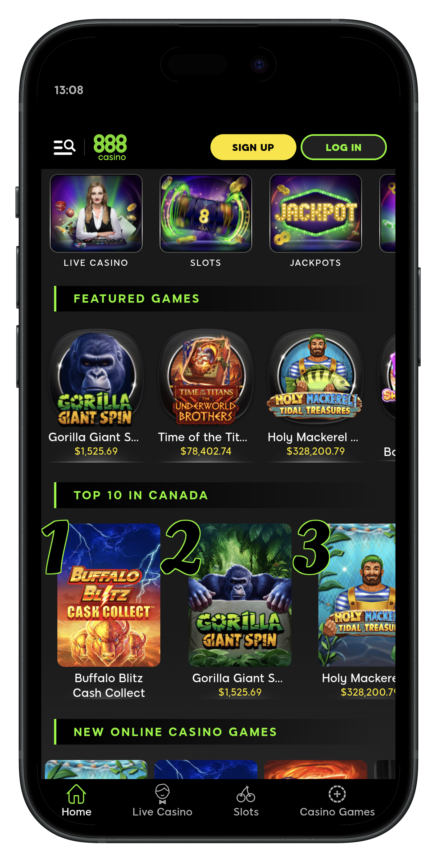 888casino App Home