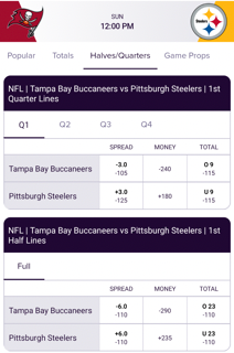 Bally Bet Quarters/Halves screen shot