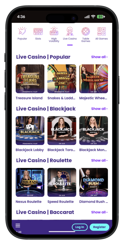Wildz Casino Live Dealer Games
