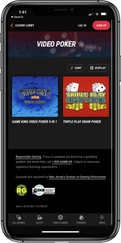  Video poker online casino