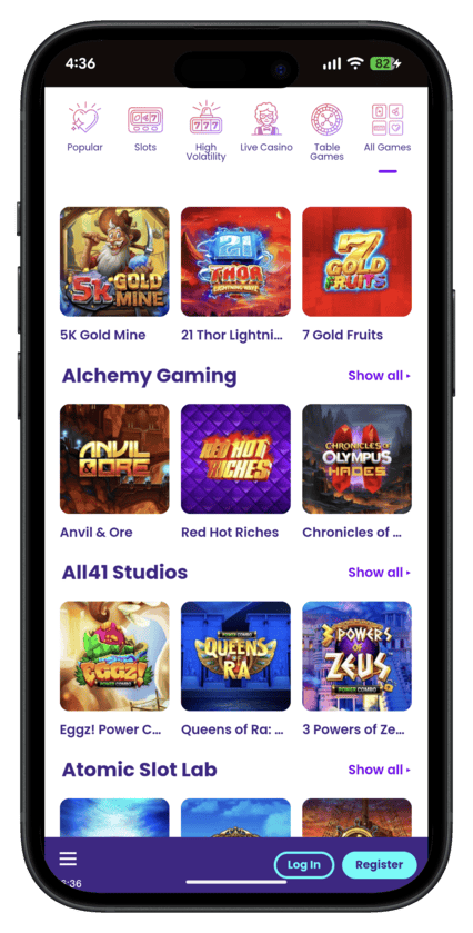 Wildz Casino All Games