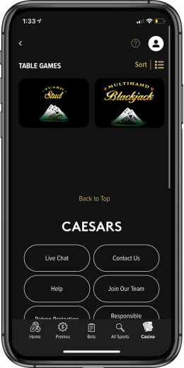 Caesars Online Casino App Table Games