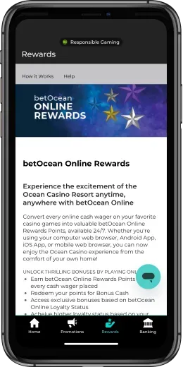 betOcean Online Casino Rewards