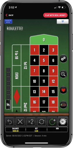 PointsBet mobile roulette
