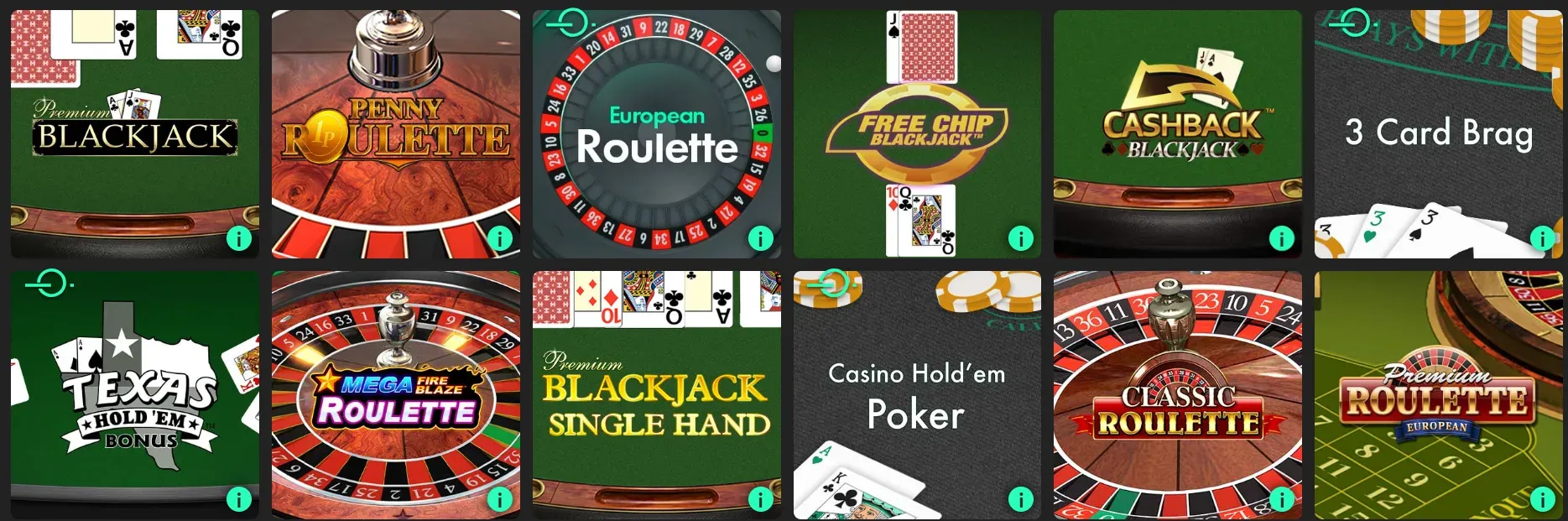 Play table games at bet365 Online Casino.