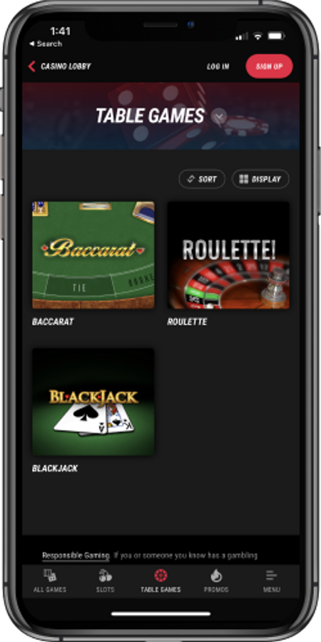 Table Games Pointsbet Online Casino
