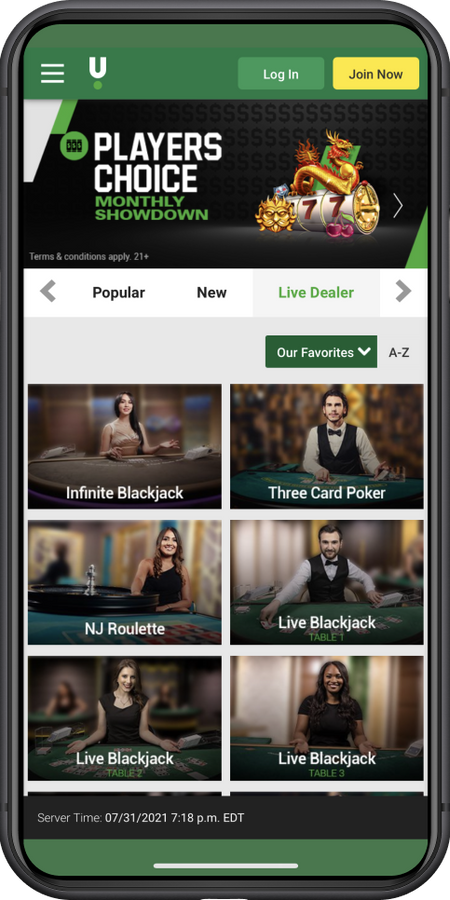 Live Dealer Games at Unibet