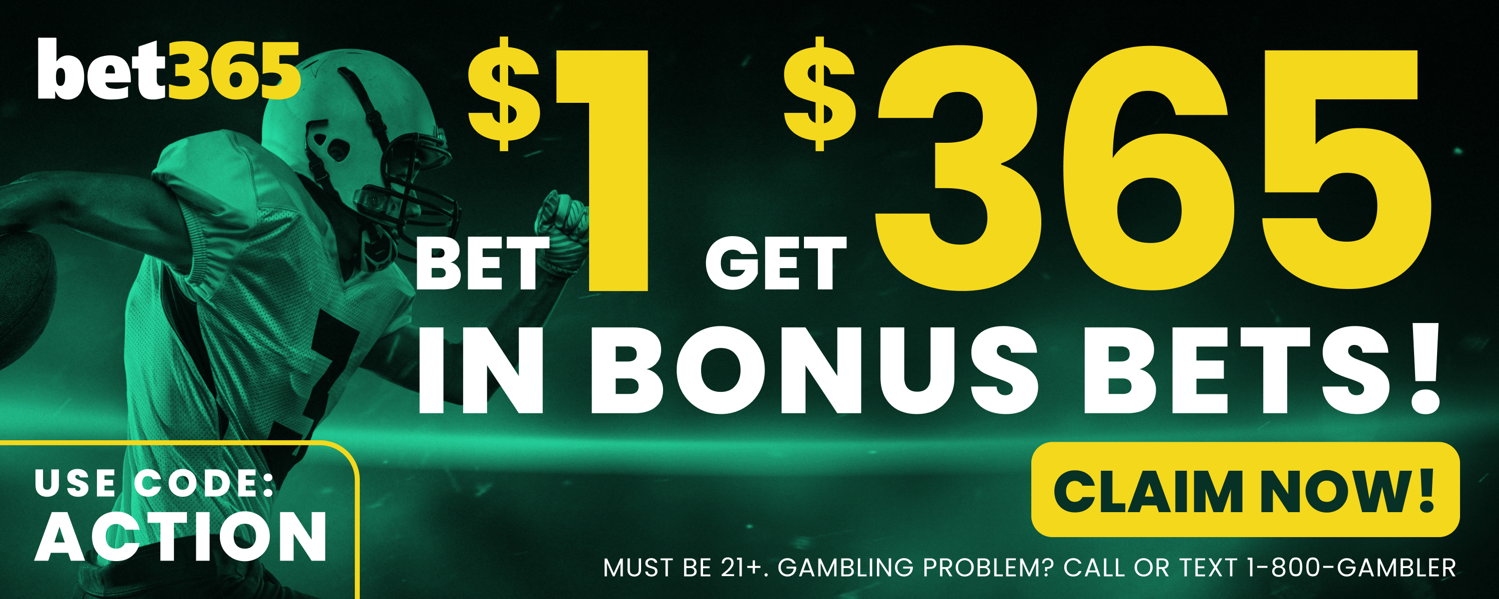 Bet365 Bonus Code NJ: Get $365 in Bonus Bets When You Bet $1 on Jets vs  Patriots