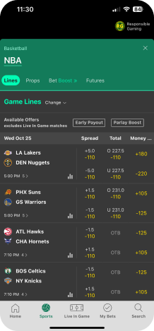 Bet365 Mobile App Screenshot