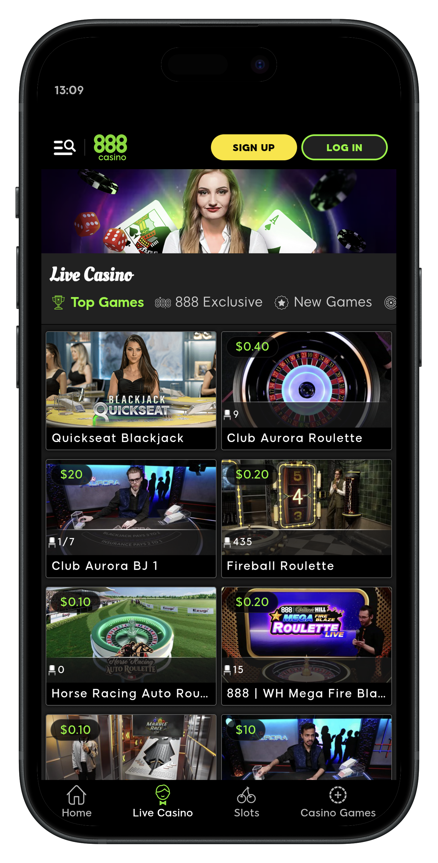 888casino App Live Dealer Games