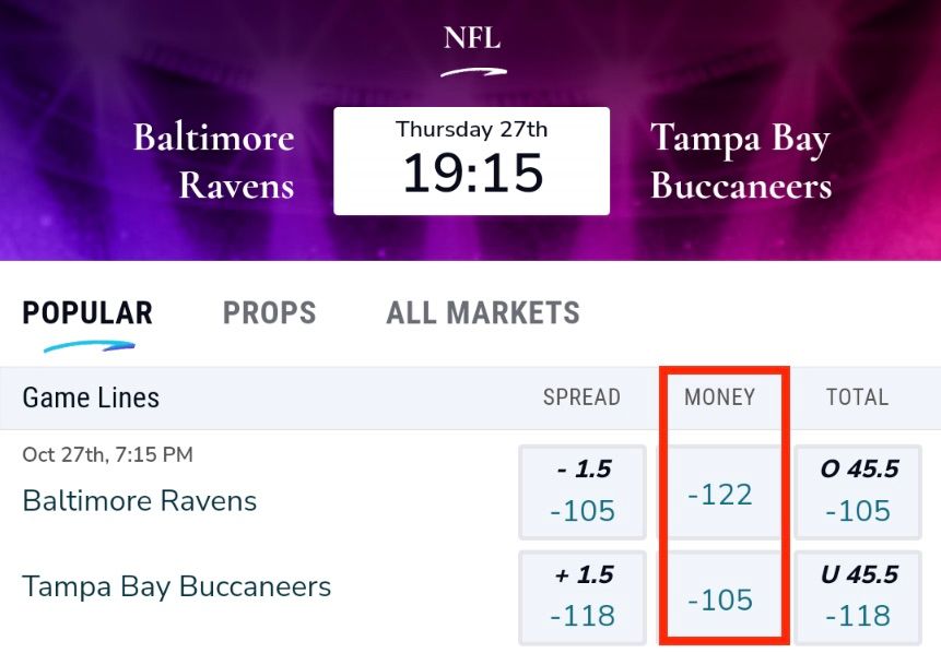 MaximBet Moneyline screenshot