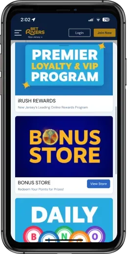 Promotions on BetRivers mobile app