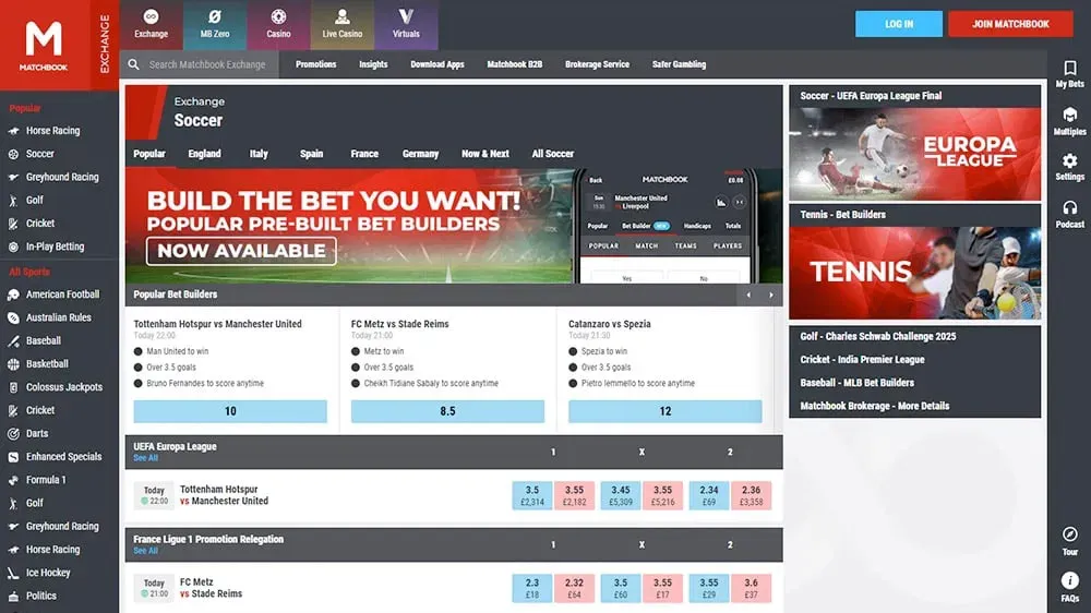 Matchbook U.S. landscape