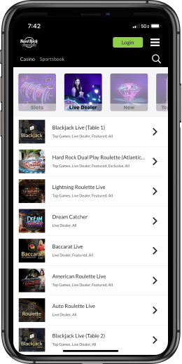 Hard Rock Casino App Live Dealer Games