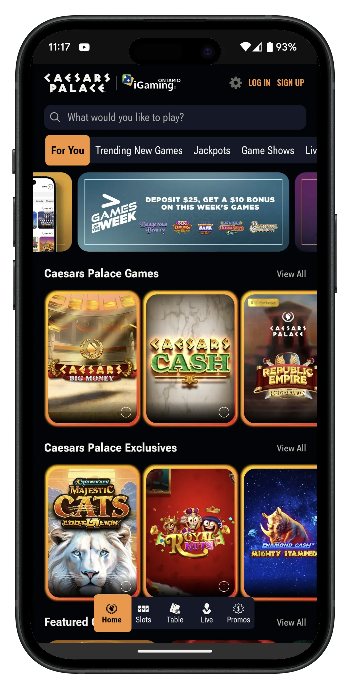 Caesars Palace Online Casino App