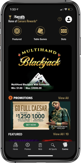 Caesars Online Casino App Home Page