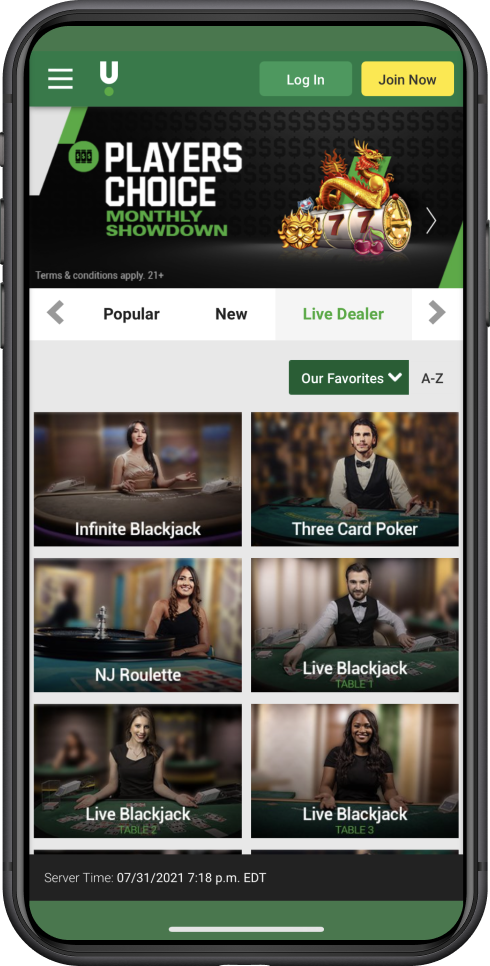 Live Dealer Games at Unibet