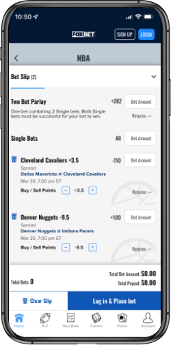 FOX Bet App Betslip