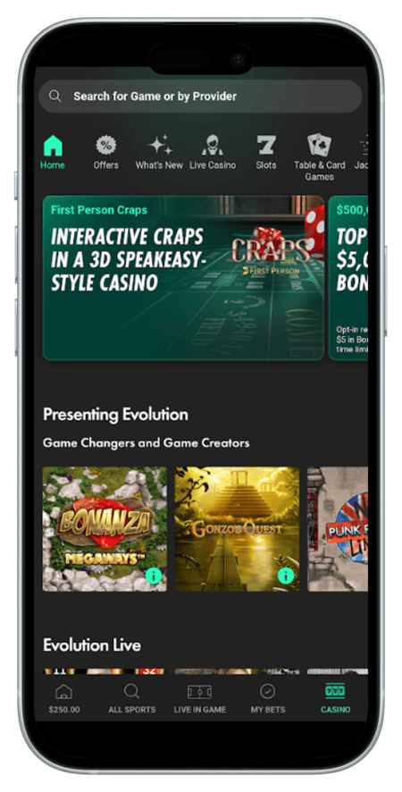 bet365 Casino App Home
