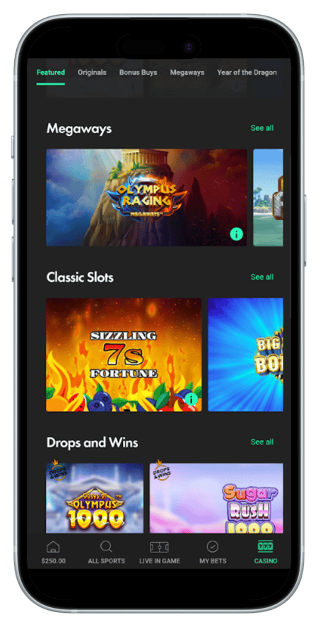 bet365 Casino App Features Games