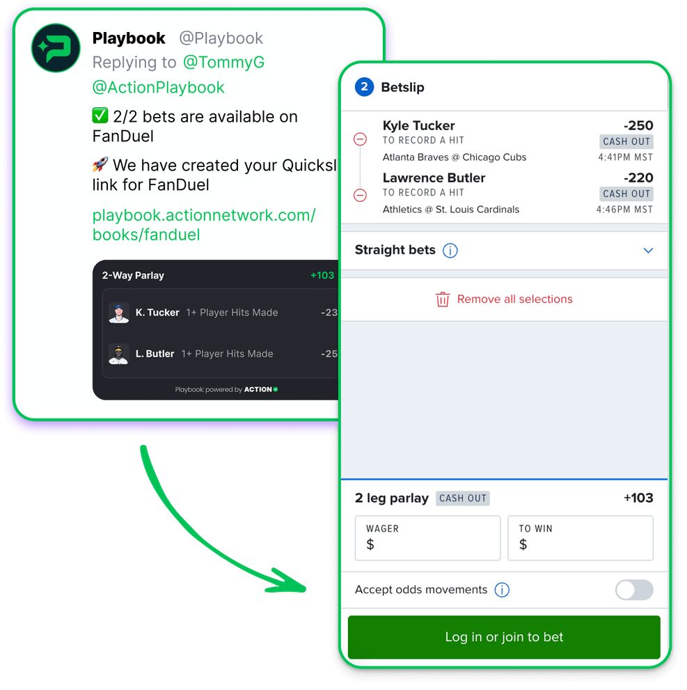 Playbook Bot | Tag @Playbook to Get Instant Bet Slips