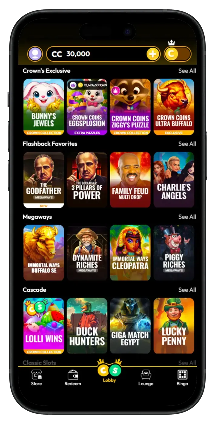 Crown Coins Casino Content Image