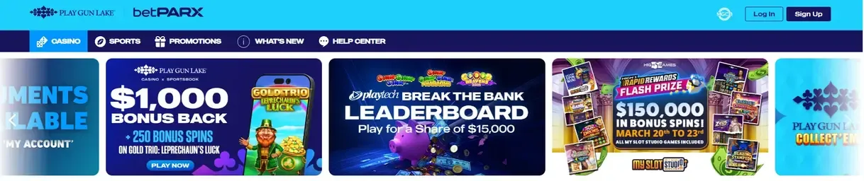 Ongoing promotions for existing users at Play Gun Lake Casino.