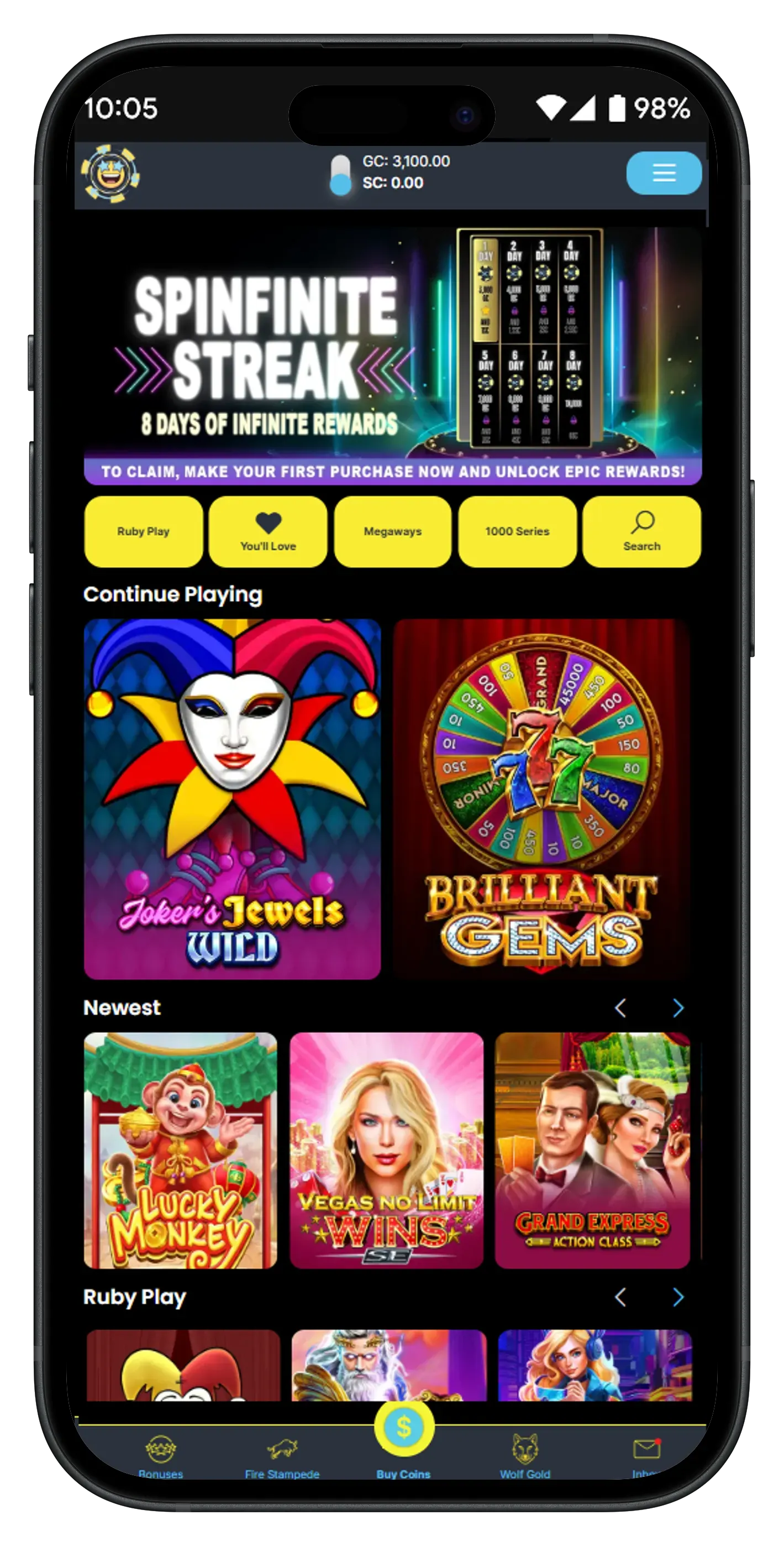 📲 Spinfinite Casino App & Mobile Experience