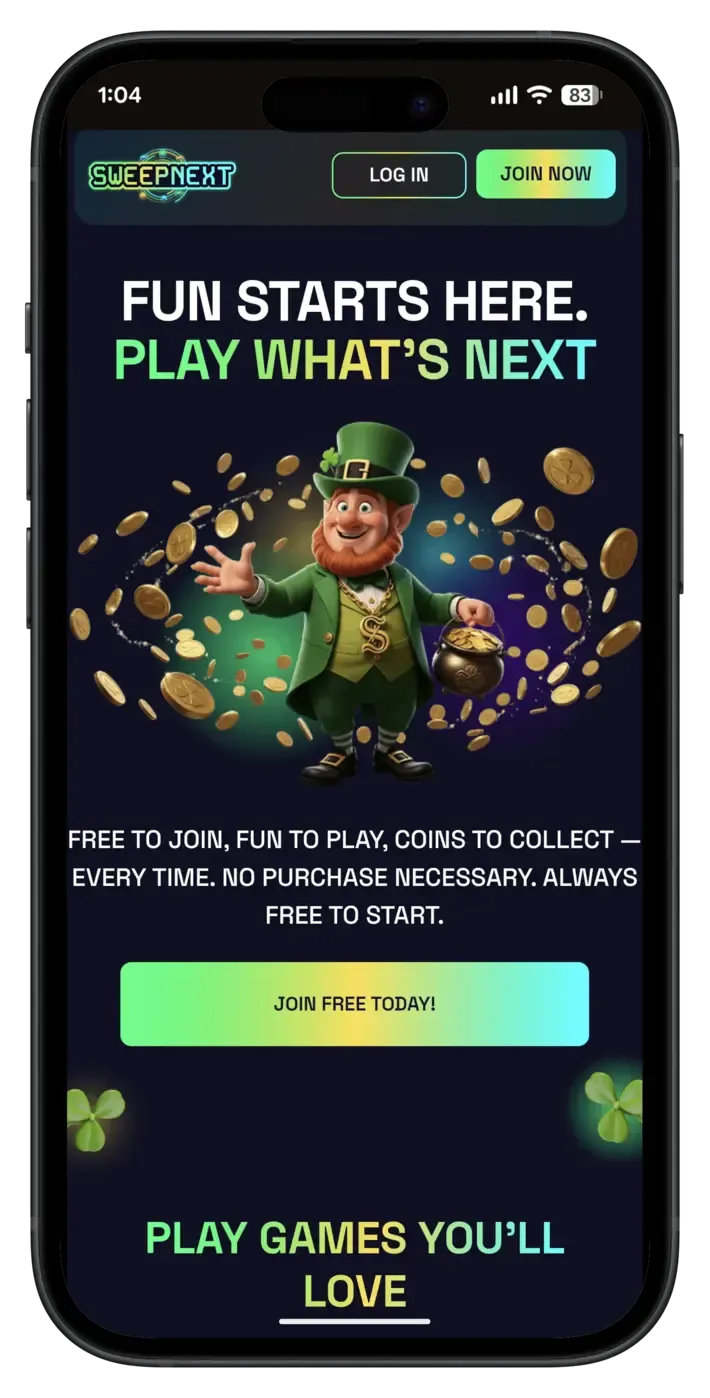 📲 SweepNext Casino App & Mobile Experience