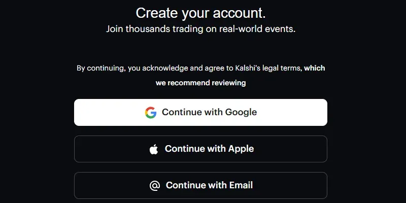 1. Visit the Kalshi Sign-Up Page Thumbnail