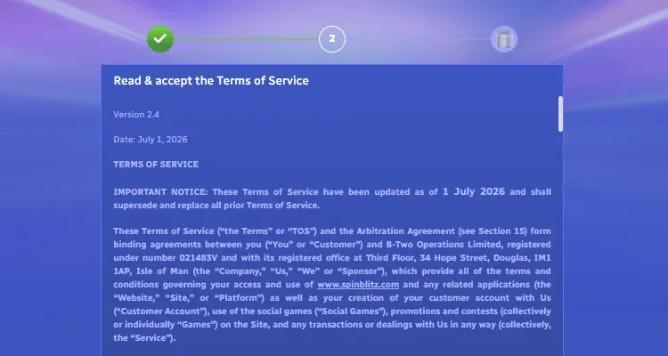 3. Accept the Terms of Service Thumbnail