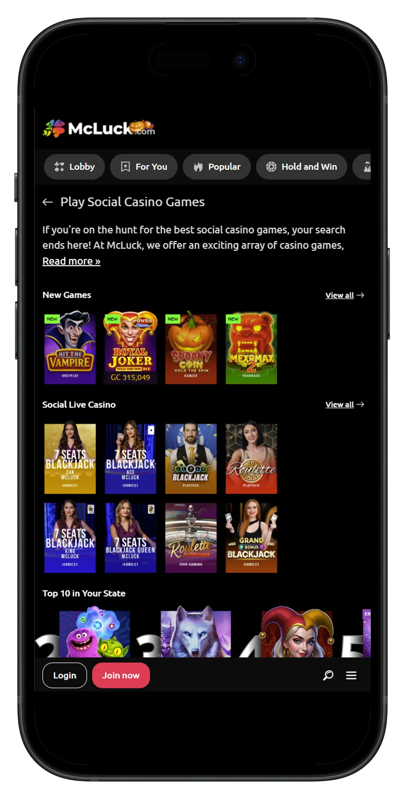 McLuck Casino Content Image