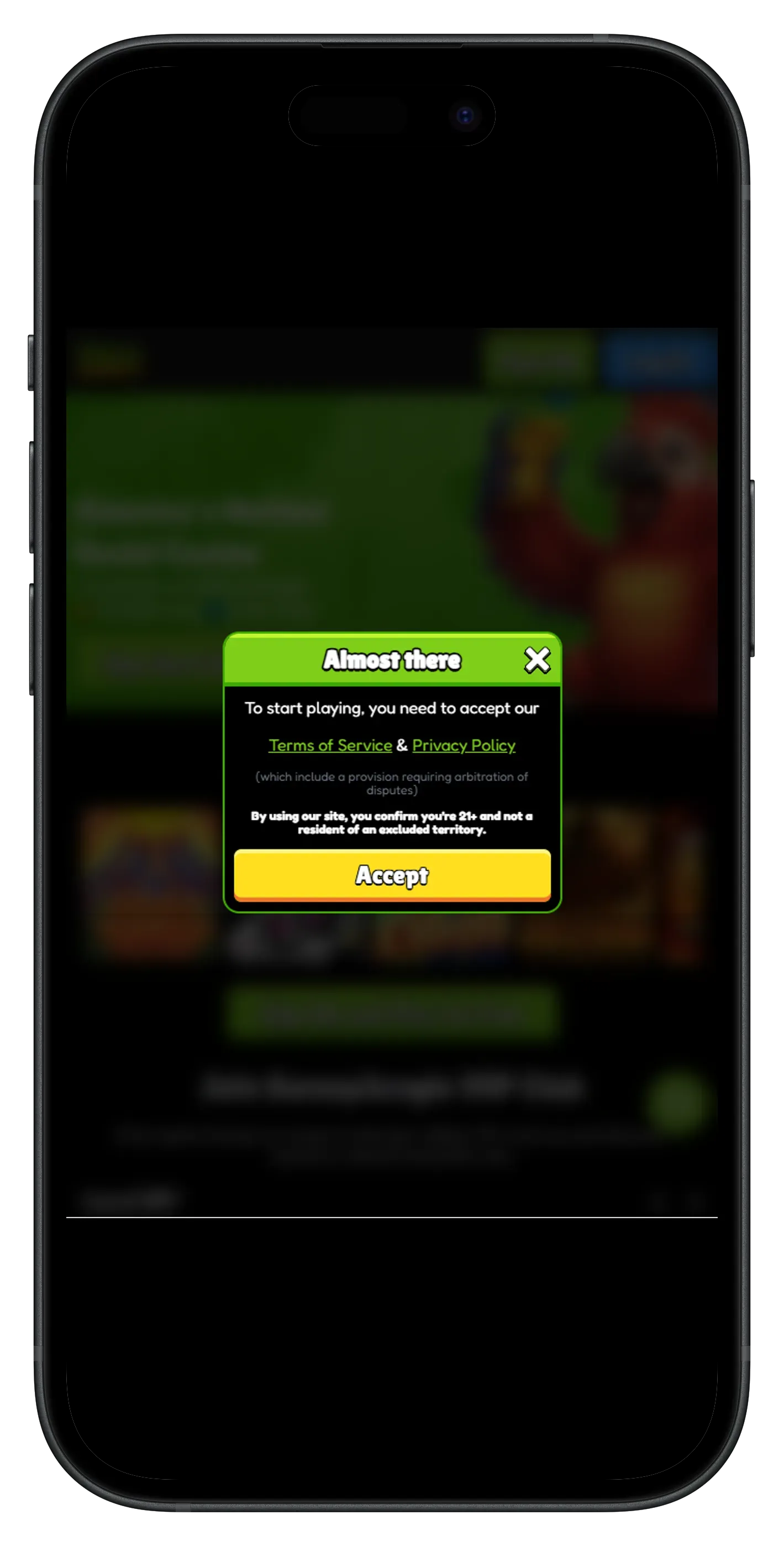 1. Visit Sweep Jungle Casino Thumbnail